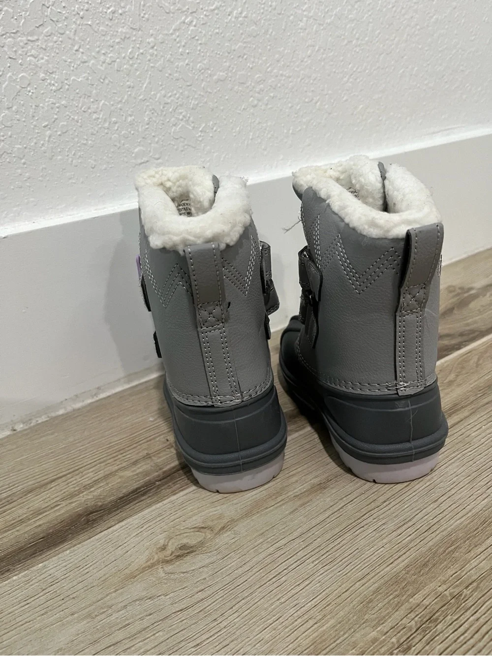 Cat & Jack Gray and Lilac Todd Toddler Winter Boots